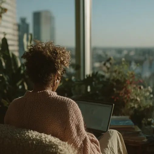 a-modern-elegant-woman-sits-at-her-desk-creating